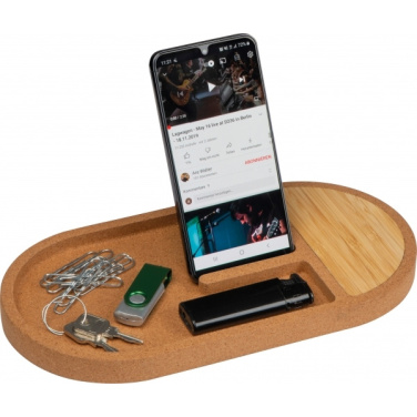 Logo trade promotional products image of: Desk organiser with charging station LANCASTER