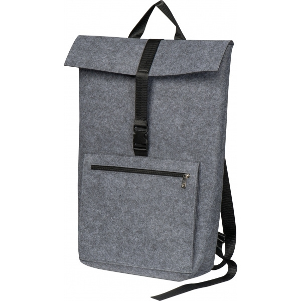 Logo trade advertising products image of: RPET Felt Backpack BIRMINGHAM