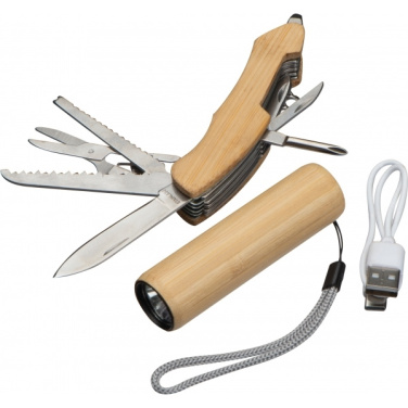 Logo trade promotional items picture of: Set Torch and pocket knife OLDHAM