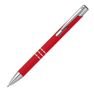 Logo trade advertising product photo of: Semi gel pen soft touch DUNMORE