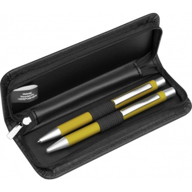 Logo trade promotional merchandise photo of: Writing set soft touch Uppsala