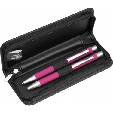 Logo trade promotional merchandise image of: Writing set soft touch Uppsala