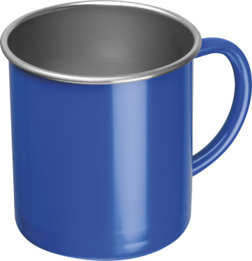 Logo trade promotional giveaways picture of: Steel cup Trezzo