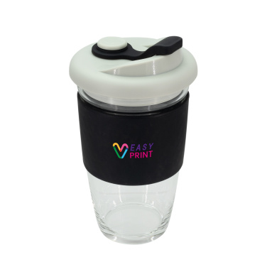 Logotrade promotional giveaway picture of: Glass coffee cup 424 ml