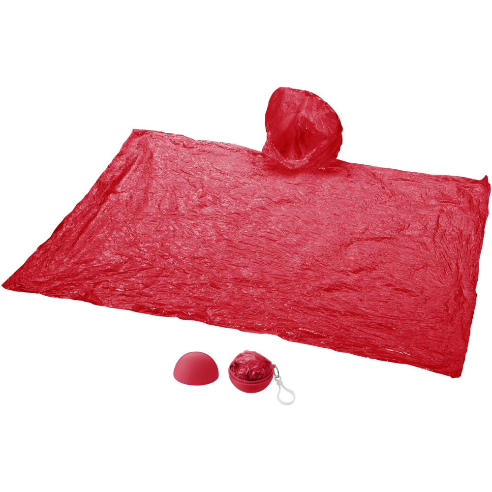 Logotrade promotional merchandise image of: Xina rain poncho in storage ball with keychain