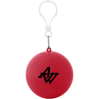 Logo trade promotional products image of: Xina rain poncho in storage ball with keychain