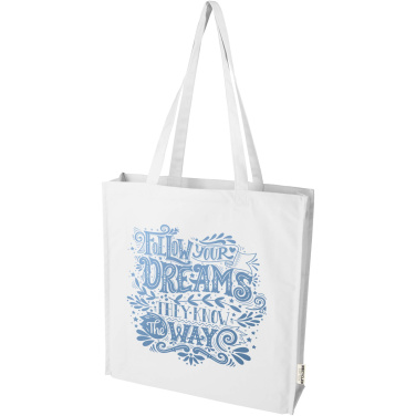 Logotrade business gift image of: Florida 270 g/m² GRS recycled gusset tote bag 14L