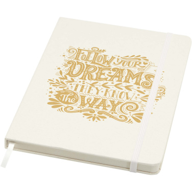 Logo trade promotional product photo of: Bass A5 recycled hard cover notebook with lined pages