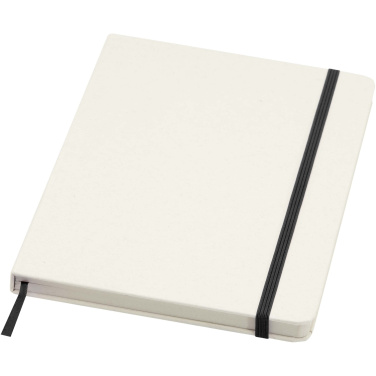 Logo trade promotional item photo of: Bass A5 recycled hard cover notebook with lined pages