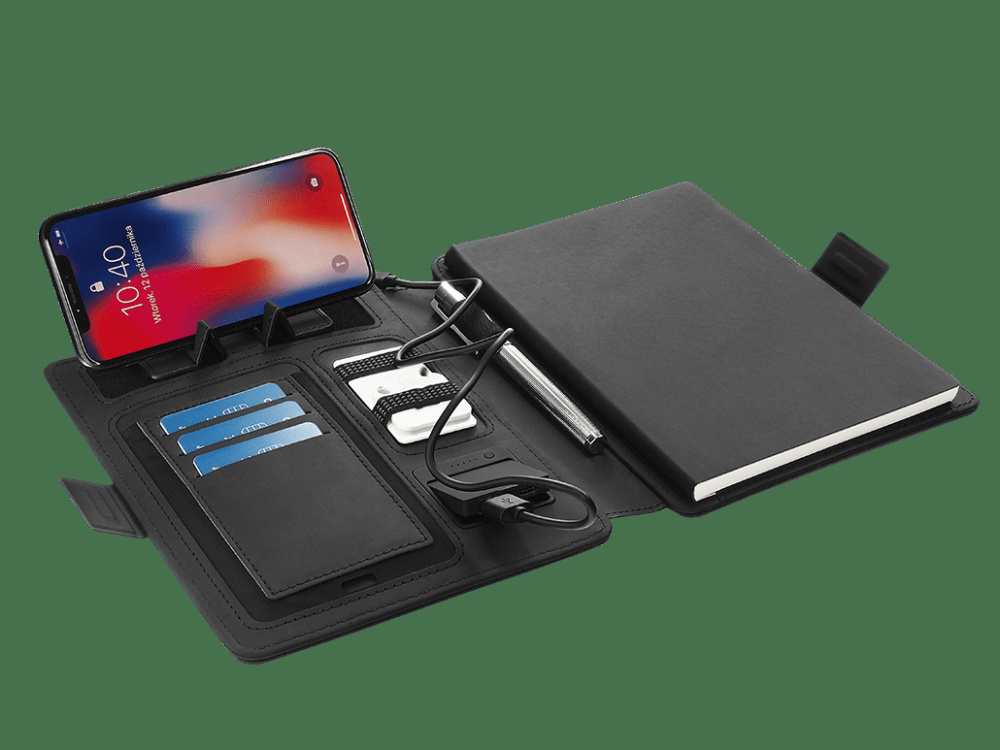 Logo trade promotional gifts image of: HERMANO Power Bank Organizer 54713000