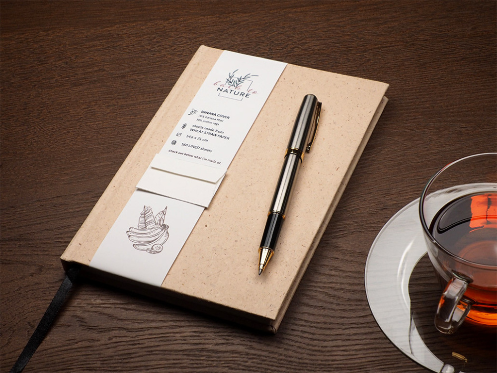 Logotrade promotional merchandise photo of: Recycled Banana Notebook 209734200