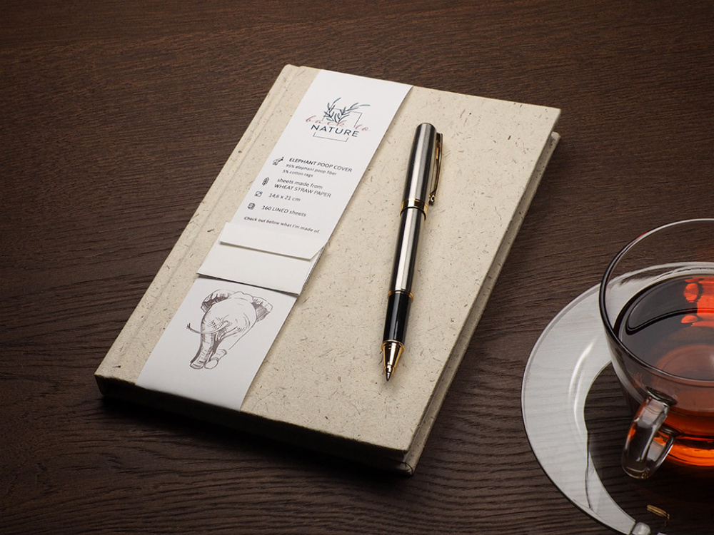 Logotrade promotional products photo of: Recycled Elephant Poo Notebook 209734400
