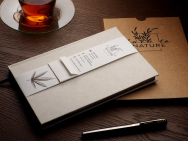Logotrade promotional gift image of: Recycled Hemp Notebook 209734300