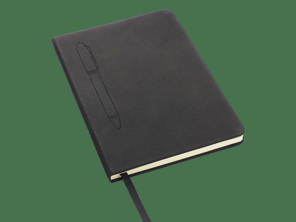 Logo trade advertising products picture of: Magnetic notebook with a pen 124715100