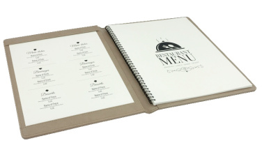 Logo trade business gifts image of: Menu cover 1078119