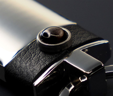 Logotrade promotional gift image of: Obsidian stone Keyring 1298095