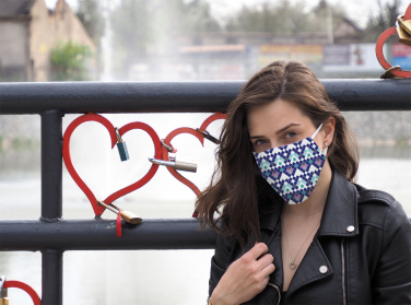 Logo trade corporate gift photo of: VENUS PRO cotton face mask with a pocket an HEPA filter 1378165