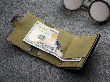 Logo trade promotional merchandise image of: RFID wallet - Hunter Leather 2109284