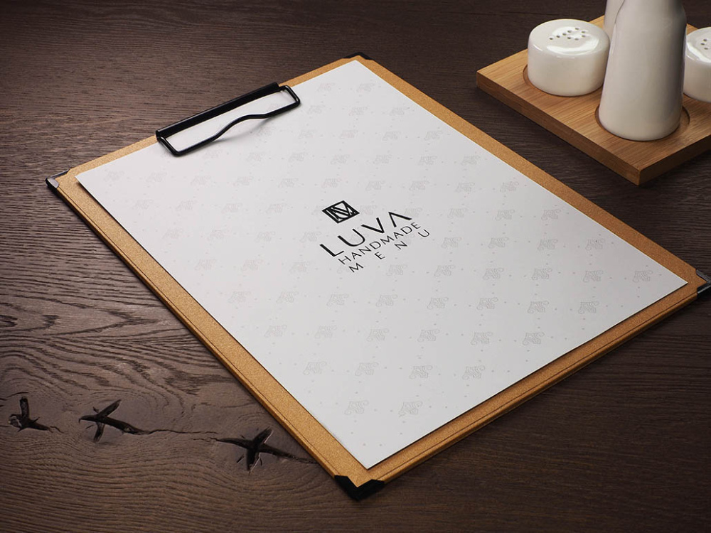Logo trade advertising products image of: Clipboard menu 1028280
