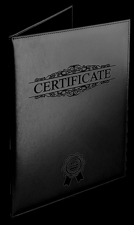 Logo trade business gift photo of: Certificate cover 152019