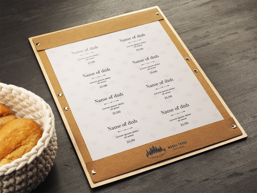Logo trade corporate gifts picture of: Menu pad 1668121