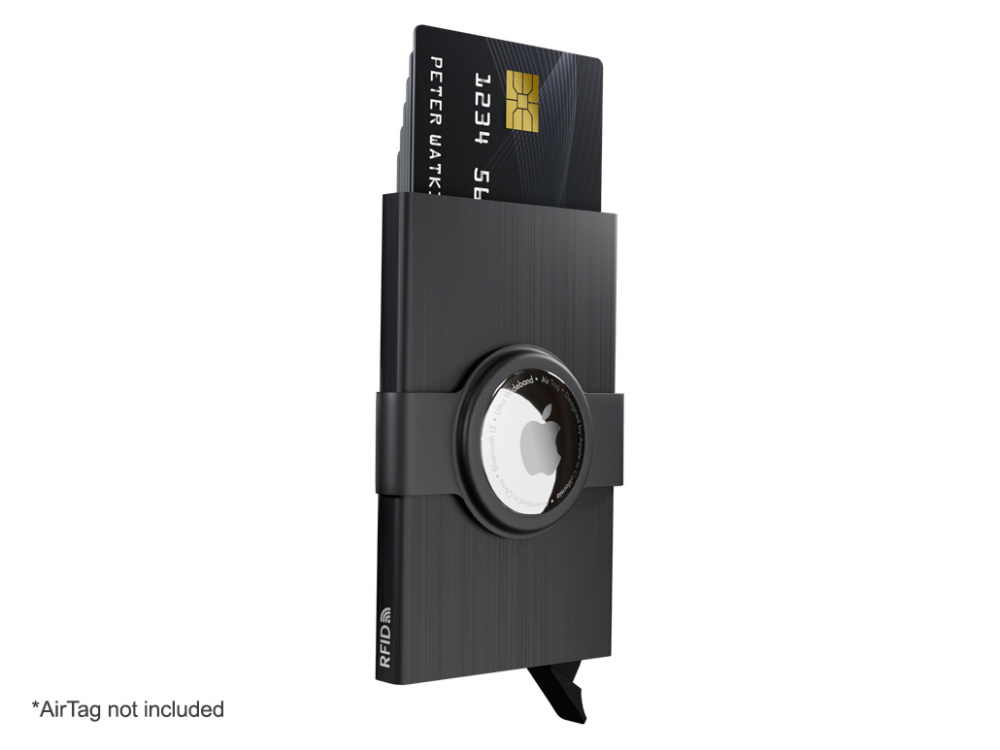 Logo trade promotional giveaways image of: RFID credit card case with holder for AirTag 2163155