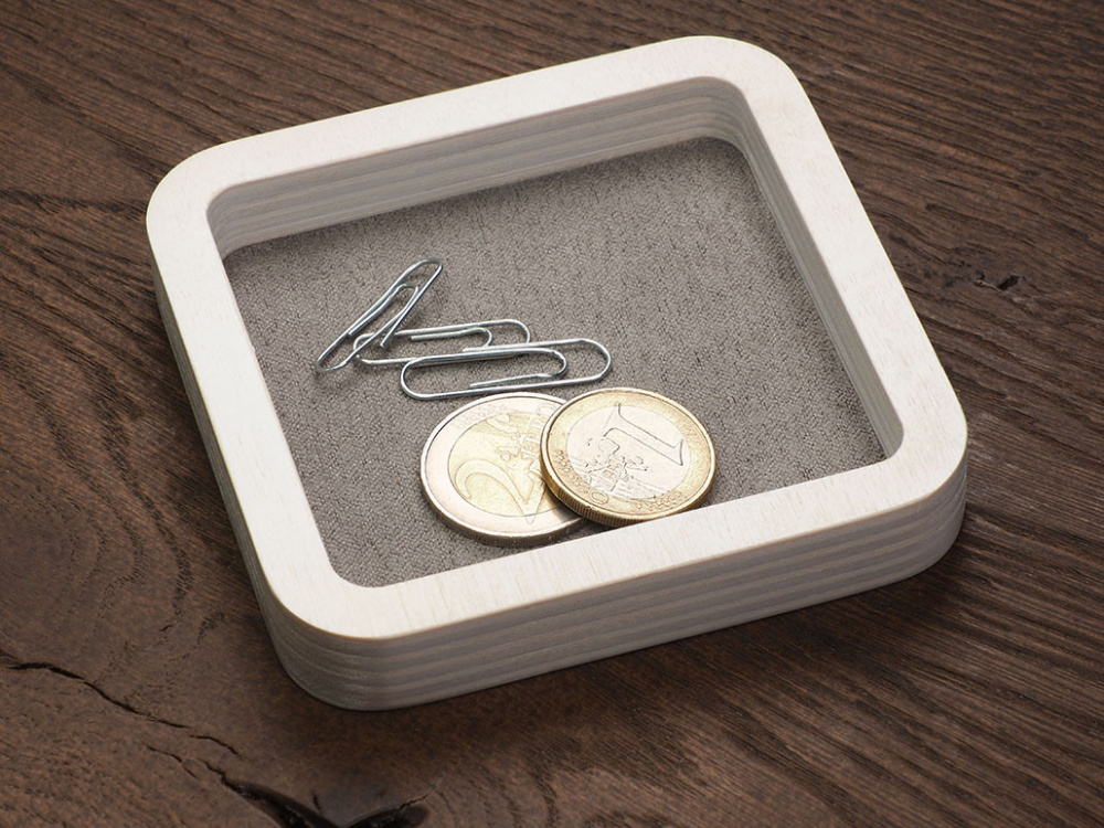 Logo trade promotional gifts image of: Wooden desk organiser 1849121