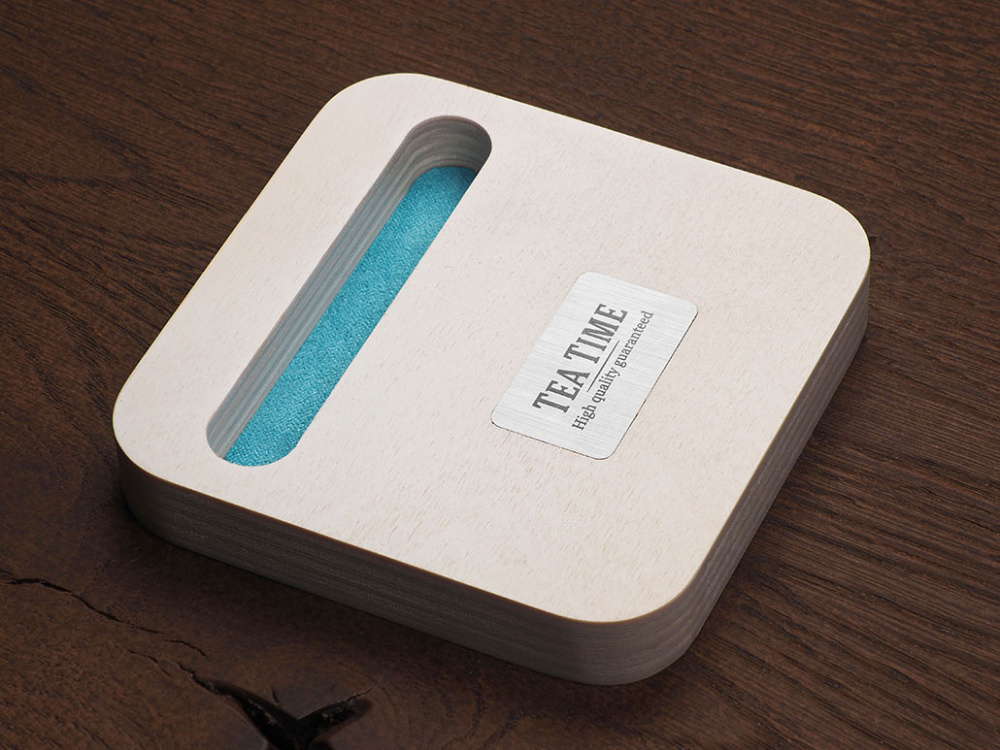 Logotrade corporate gift picture of: Wooden telephone stand 1848121