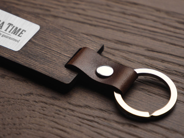 Logo trade promotional giveaways image of: Wooden keyring 1853121
