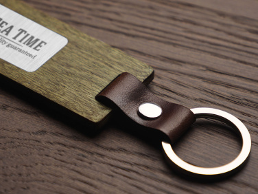 Logo trade business gift photo of: Wooden keyring 1853121