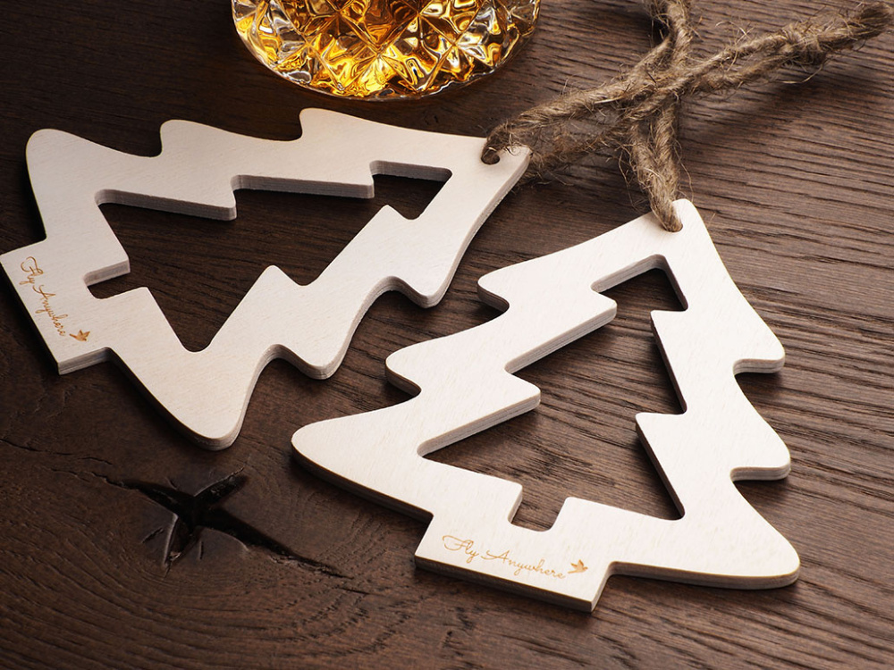 Logo trade promotional products picture of: Wooden Christmas Decoration 1855121