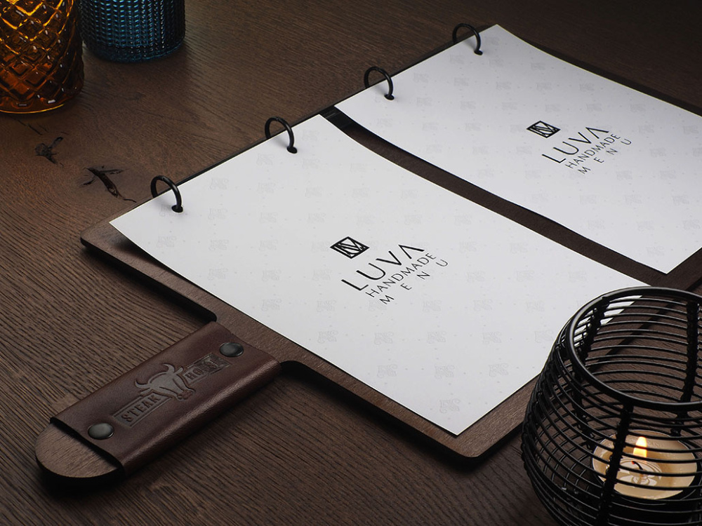 Logo trade business gift photo of: Menu cover 1864121