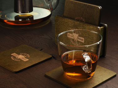 Logotrade promotional merchandise image of: Wooden box with 4 coasters 1871121
