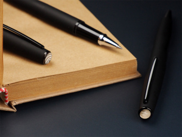 Logo trade promotional merchandise photo of: Striped Flint Pen set 1284036