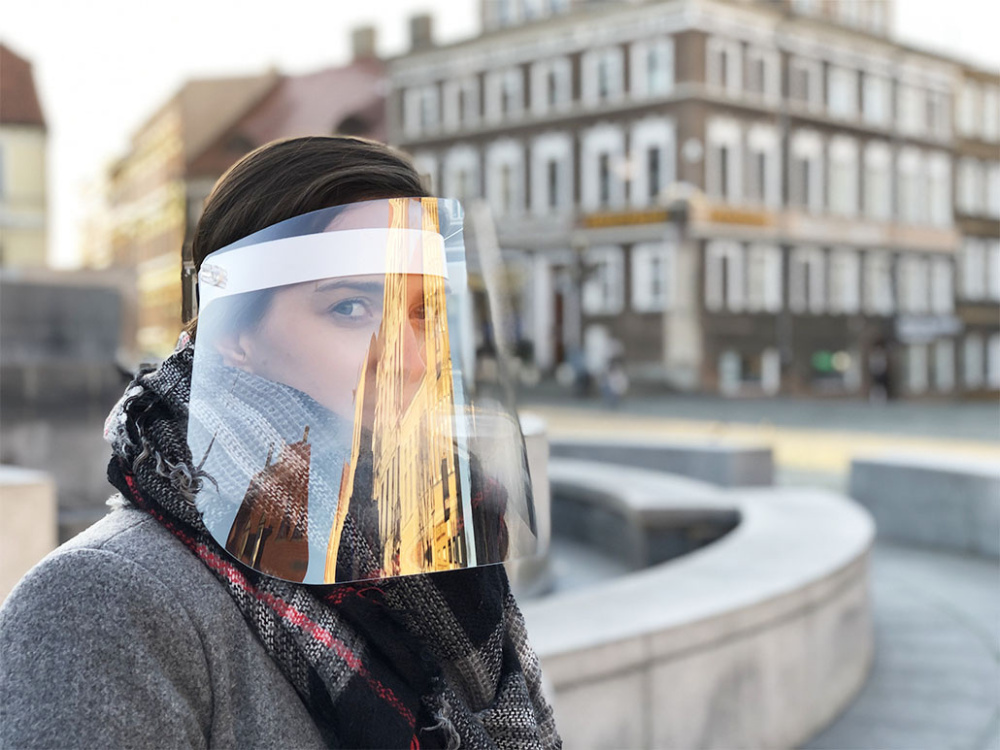 Logo trade promotional gifts image of: TEMIDA tilting face shield 1424162