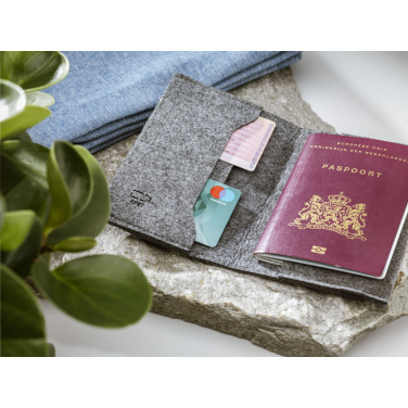 Logo trade promotional products picture of: Identify GRS RPET Felt passport holder