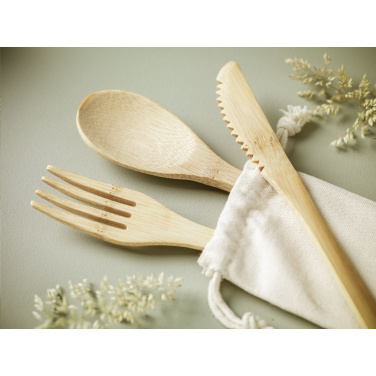 Logotrade business gifts photo of: Bambu Cutlery Set
