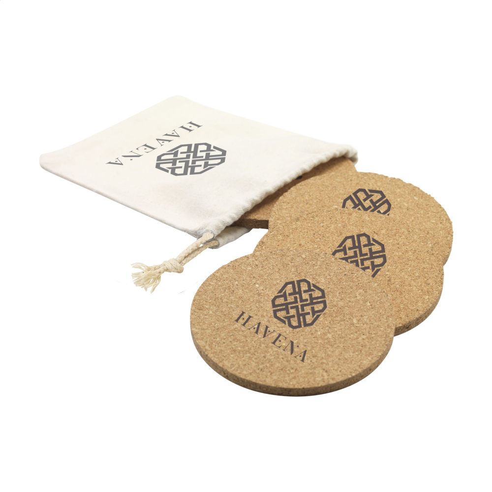 Logo trade promotional item photo of: Cork Coaster Set