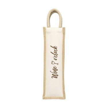 Logo trade promotional item photo of: Jute Canvas Wine Bag