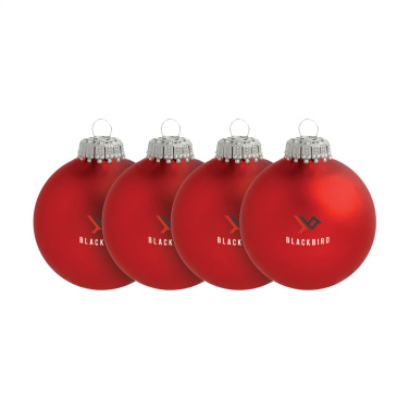 Logo trade promotional giveaways image of: Christmas Bauble Ø 6 cm - set of 4 - Made in Europe