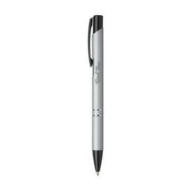 Logo trade promotional products image of: Ebony Rubberised pen