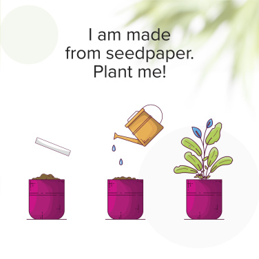 Logotrade promotional item image of: Seed Paper Bookmark