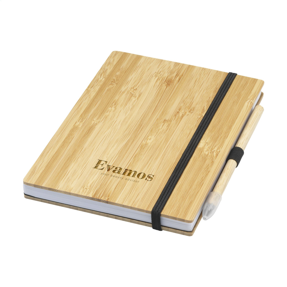Logo trade promotional gifts picture of: BambooPlus Paper Notebook A5 - Inkless Pen
