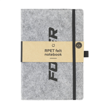 Logo trade promotional merchandise photo of: Felty GRS RPET Paper Notebook A5