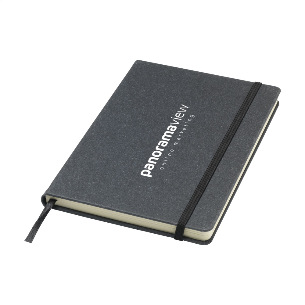 Logotrade corporate gift picture of: Montana Recycled Leather Paper Notebook A5