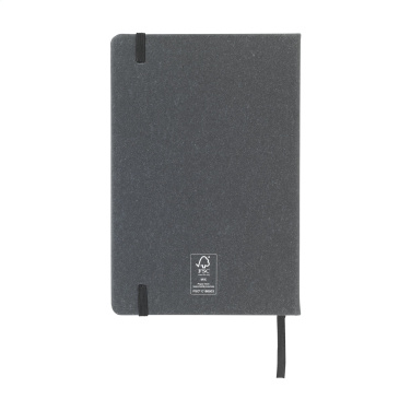 Logo trade business gifts image of: Montana Recycled Leather Paper Notebook A5