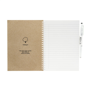 Logotrade promotional gift picture of: MOYU Erasable Stone Paper Notebook CraftCover 18 pages