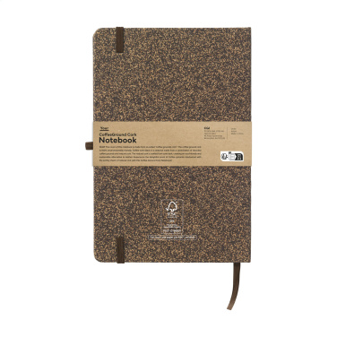 Logo trade promotional gifts image of: CoffeeGround Cork Paper Notebook A5
