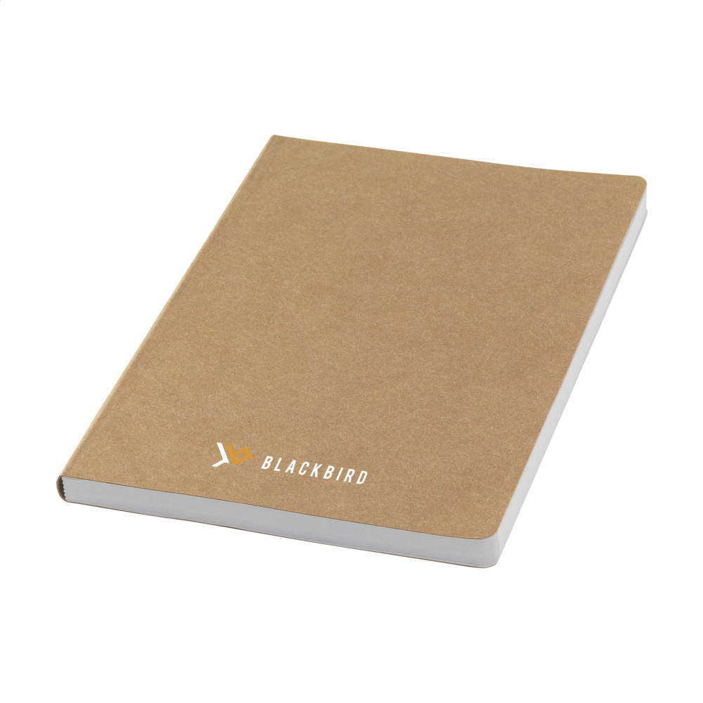 Logotrade promotional product picture of: Paper Notebook GRS Washable Kraft Cover A5