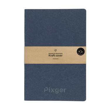 Logo trade promotional items image of: Paper Notebook GRS Washable Kraft Cover A5
